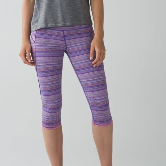 Lululemon Run Top Speed Crop Size 2 Multi-color - Picture 3 of 10